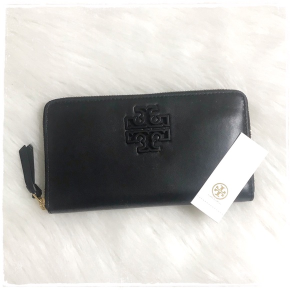 Tory Burch Handbags - NWT! Tory Burch Lily Zip Around Wallet Black Matte